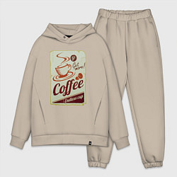 Мужской костюм оверсайз Coffee Cup Retro