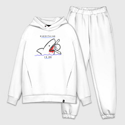 Мужской костюм оверсайз Everything is OK, цвет: белый