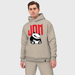 Мужской костюм оверсайз JDM Panda Japan Симпатяга, цвет: миндальный — фото 2