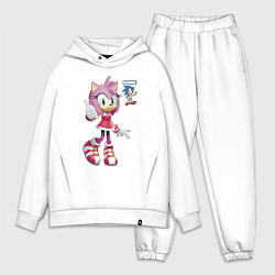 Мужской костюм оверсайз Sonic Amy Rose Video game, цвет: белый