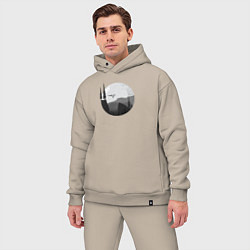 Мужской костюм оверсайз Давай через овраг, цвет: миндальный — фото 2