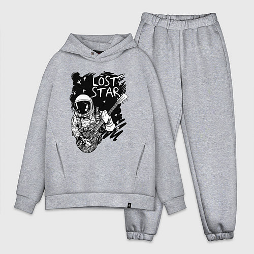 Мужской костюм оверсайз Lost stars Space music / Меланж – фото 1