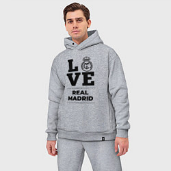 Мужской костюм оверсайз Real Madrid Love Классика, цвет: меланж — фото 2