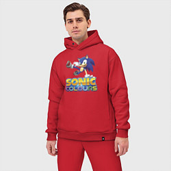 Мужской костюм оверсайз Sonic Colours Hedgehog Video game, цвет: красный — фото 2