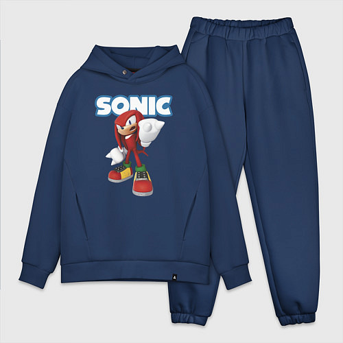 Мужской костюм оверсайз Knuckles Echidna Sonic Video game Ехидна Наклз Вид / Тёмно-синий – фото 1