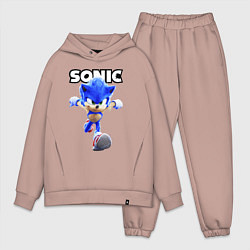 Мужской костюм оверсайз Sonic the Hedgehog 2, цвет: пыльно-розовый
