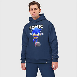 Мужской костюм оверсайз Sonic the Hedgehog 2, цвет: тёмно-синий — фото 2
