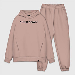 Мужской костюм оверсайз Shinedown лого, цвет: пыльно-розовый
