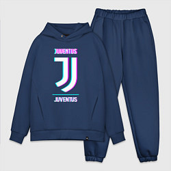 Мужской костюм оверсайз Juventus FC в стиле Glitch