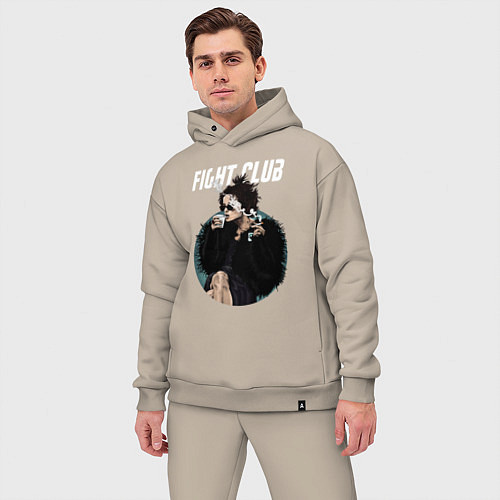 Мужской костюм оверсайз Helena Bonham Carter / Миндальный – фото 3