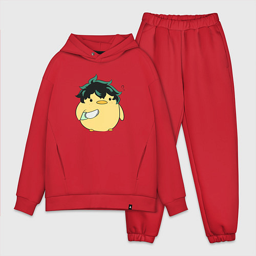 Мужской костюм оверсайз Опасный Мидория My Hero Academia / Красный – фото 1