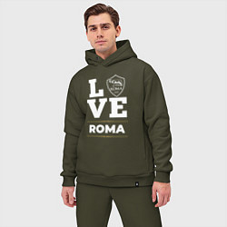 Мужской костюм оверсайз Roma Love Classic цвета хаки — фото 2