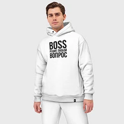 Мужской костюм оверсайз Boss решит любой вопрос, цвет: белый — фото 2