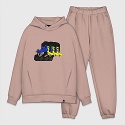 Мужской костюм оверсайз Ena vomit, цвет: пыльно-розовый