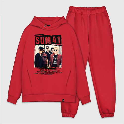 Мужской костюм оверсайз SUM 41 PIECES / Красный – фото 1