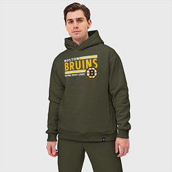 Мужской костюм оверсайз NHL Boston Bruins Team, цвет: хаки — фото 2
