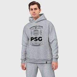 Мужской костюм оверсайз PSG: Football Club Number 1 Legendary, цвет: меланж — фото 2