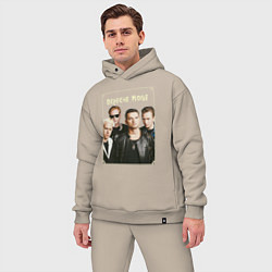 Мужской костюм оверсайз Keep Calm and Enjoy the Silence - Depeche Mode, цвет: миндальный — фото 2