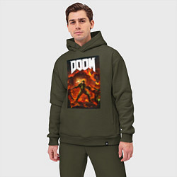 Мужской костюм оверсайз Doom slayer - hell, цвет: хаки — фото 2
