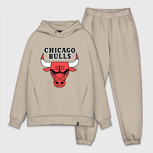 Мужской костюм оверсайз Chicago Bulls / Миндальный – фото 1
