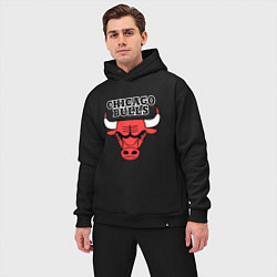 Мужской костюм оверсайз Chicago Bulls, цвет: черный — фото 2