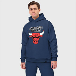 Мужской костюм оверсайз Chicago Bulls, цвет: тёмно-синий — фото 2