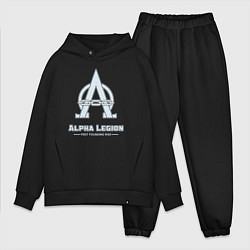 Мужской костюм оверсайз Альфа легион винтаж лого, цвет: черный