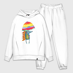 Мужской костюм оверсайз Ежик под зонтиком