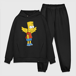 Мужской костюм оверсайз Барт Симпсон - единорог, цвет: черный
