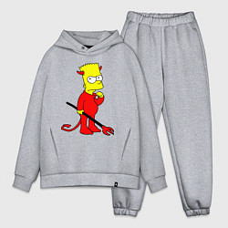 Мужской костюм оверсайз Bart Simpson - devil, цвет: меланж
