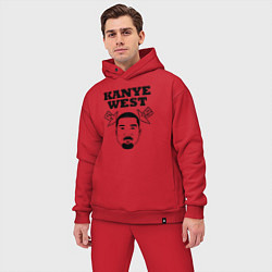 Мужской костюм оверсайз Kanye west - look at me - im so great, цвет: красный — фото 2