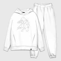 Мужской костюм оверсайз Медвежьи объятия, цвет: белый