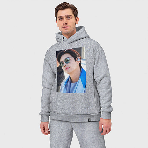 Мужской костюм оверсайз Тигренок Ви / Меланж – фото 3