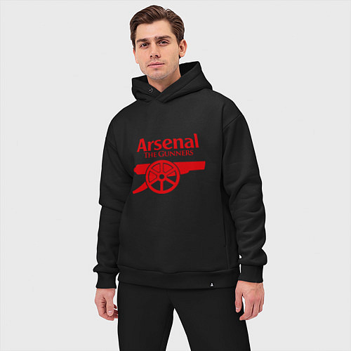 Мужской костюм оверсайз Arsenal: The gunners / Черный – фото 3