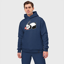 Мужской костюм оверсайз Дрыхнущая панда, цвет: тёмно-синий — фото 2