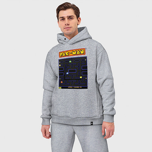 Мужской костюм оверсайз Pac-Man на ZX-Spectrum / Меланж – фото 3