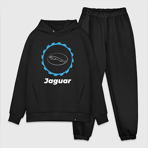 Мужской костюм оверсайз Jaguar в стиле Top Gear / Черный – фото 1
