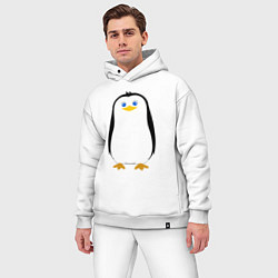 Мужской костюм оверсайз Красивый пингвин, цвет: белый — фото 2