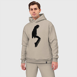 Мужской костюм оверсайз Силуэт Майкла Джексона - Minimalism, цвет: миндальный — фото 2