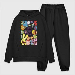 Мужской костюм оверсайз Happy three friends - poster, цвет: черный