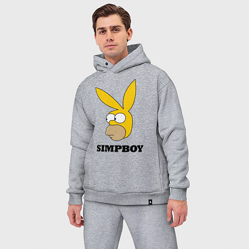 Мужской костюм оверсайз Simpboy - rabbit Homer / Меланж – фото 3