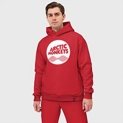 Мужской костюм оверсайз Arctic Monkeys rock, цвет: красный — фото 2
