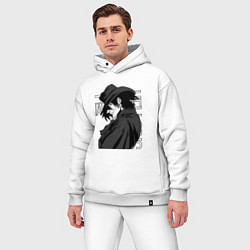 Мужской костюм оверсайз Улыбка Алукарда - Hellsing, цвет: белый — фото 2