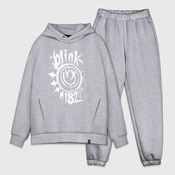 Мужской костюм оверсайз Blink 182 logo, цвет: меланж