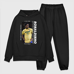 Мужской костюм оверсайз Роналдиньо сборная Бразилии, цвет: черный