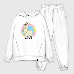 Мужской костюм оверсайз Мультяшная лама альпака