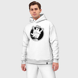 Мужской костюм оверсайз Жест руки, цвет: белый — фото 2