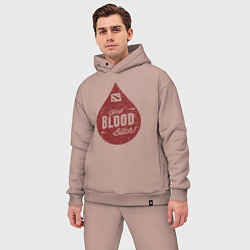 Мужской костюм оверсайз Dota blood, цвет: пыльно-розовый — фото 2
