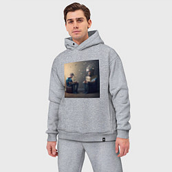 Мужской костюм оверсайз Зазеркалье, цвет: меланж — фото 2