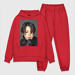 Мужской костюм оверсайз Handsome Jimin, цвет: красный